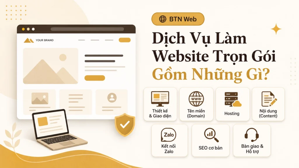 Dịch vụ làm website trọn gói gồm những gì