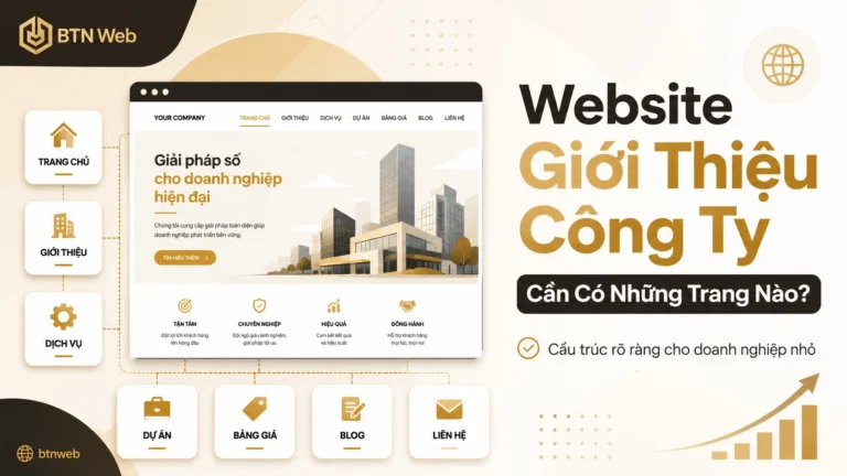 Website giới thiệu công ty cần có những trang nào