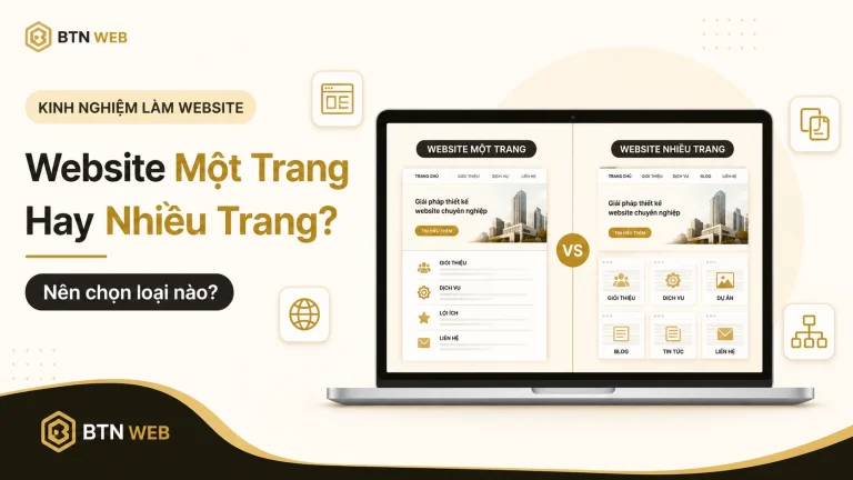 So sánh website một trang và website nhiều trang