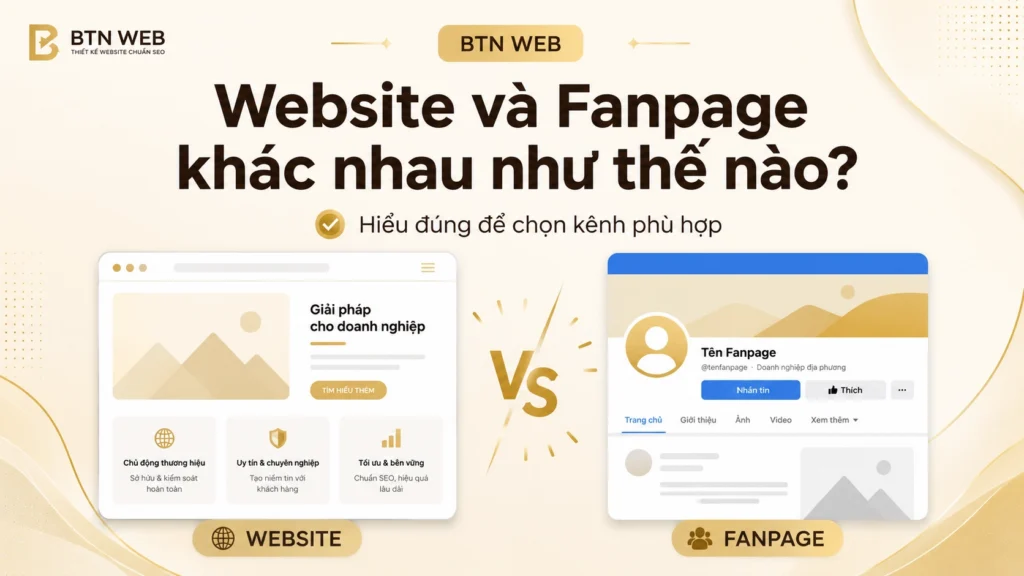 Website và Fanpage khác nhau như thế nào